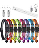 Extodry Reflective Cat Collar Set - 8 Pieces with Name Address Tags & Safety Lock | Adjustable Kitten Collars (6-9) | Personalized Pet Accessories (15-23cm) - International Shipping Available - Buy Online on SooperMarket.com