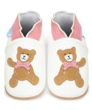 Soft Sole Baby Shoes for Girls and Boys | Leather Toddler Walking Shoes 12-18 Months Pink Teddy - Buy Online on SooperMarket.com