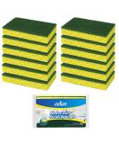 CELOX 12 Pack Dual Sided Kitchen Dish Sponge - Heavy Duty Non Scratch Sponges for Dishwashing and Cleaning - Highly Absorbent & Quick Drying - Buy Online on SooperMarket.com