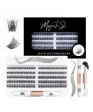 120PCs eyelash cluster DIY eyelash extensions kit with applianter and eyelash adhesive and sealing wrong eyelashes natural look c d curl soft eyelashes length mix 10-16mm-dm01 120 tuft fluffy DM01 - Buy Online on SooperMarket.com