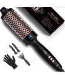 Terviiix 45mm Hot Brush | Ceramic Thermal Tourmaline Ionic Curling Wand with Digital Display | 5 Temperatures Dual Voltage | Black - Buy Online on SooperMarket.com