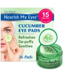 Fran Wilson Nourish My Eyes Cucumber and Green Tea Pads - 36 Pads | At-Home Spa Treatment for Puffiness | Revitalize Your Eyes | Easy-to-Use Eye Pads for Dark Circles (Pack of 3) - Buy Online on SooperMarket.com