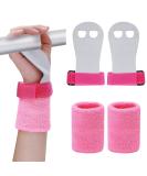 Abeillo 2 Gymnastics Grips Wristbands Sets for Girls Youth Kids, Pink Gymnastic Hand Grips Gymnastic Bar Palm Protection and Wrist Support Sports Accessories for Kids Workout and Exercise Small - Buy Online on SooperMarket.com
