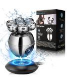 SULIVES 7D Electric Head Shaver for Bald Men - 6-in-1 Wet & Dry Razor Grooming Kit with Trimmer & Cleansing Brush - Wireless Charging - Silver - Buy Online on SooperMarket.com