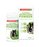 Vetzyme Veterinary Antibacterial Powder for Dogs Cats and Small Pets - Gently Soothes Dries and Protects the Skin From Harmful Bacteria (40g) - Buy Online on SooperMarket.com