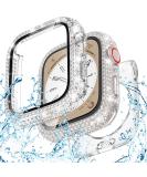 Goton 2-in-1 Waterproof Bling Case for Apple Watch 40mm - Full Glitter Diamond Rhinestone Bumper Cover for Women | Compatible with SE (2nd Gen), Series 6/5/4 - Clear - Buy Online on SooperMarket.com
