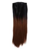 Buy WIG ME UP BR18709-1T30 Half Wig Clip-In Hairpiece | Long Straight Ombre Black Copper Brown Hair Extensions - International Shipping Available - Buy Online on SooperMarket.com