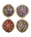 Rich Boxer 4 Pcs Vintage Foldable Mirror Metal Vanity Mirror Travel Mirror Makeup Mirror Pocket Mirror Double Sided Compact Cosmetic Mirror  Bronze  Random Style - Buy Online on SooperMarket.com