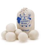 Wool Dryer Balls - Natural Fabric Softener, Reusable, Reduces Clothing Wrinkles and Saves Drying Time. The Large Dryer Ball is a Better Alternative to Plastic Balls and Liquid Softener. (Pack of 6) - Buy Online on SooperMarket.com