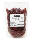Natruen Whole Dry Szechuan Chinese Red Chili Pods 4oz, Mild, Facing Heaven Chili, Spicy Sichuan Dried Red Hot Chilies for Chili Oil, Paste, and Sauce - Buy Online on SooperMarket.com