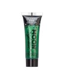 Classic Fine Face & Body Glitter Gel by Moon Glitter - Green - Cosmetic Festival Glitter Face Paint for Face Body Hair Nails - 12ml - Buy Online on SooperMarket.com