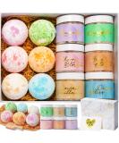 Bath Salt & Bath Bomb Gift Set - 15Pcs Handmade Essential Oil Salts & Bombs - Cherry Blossom Fragrance - Spa Gifts for Women, Kids, Birthday, Father's and Mother's Day - Buy Online on SooperMarket.com