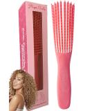 Rizos Curls Pink Detangling Flexi Brush for Curly Hair  Flexible comb glides with curls to easily detangle  no pull or pain - Buy Online on SooperMarket.com