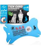Bluepet tick card with a magnifying glass in the check card format - tick remover for removal of ticks & nymphia in humans and animal - tick card as first aid for dog & cat in the house 1x tick card - Buy Online on SooperMarket.com