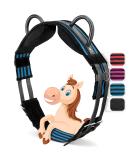 Esposita Riding Strap with Leather Handles | Versatile Lunging & Vaulting Belt | Blue-Black Wooden Horse Accessory - Buy Online on SooperMarket.com