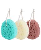 KECUCO 3 Pcs Bath Sponge for Women, Men, Teenager, Body Wash Sponges Loofah Body Scrubber Shower Sponge, 3 Colors & Large Size Shower Pouf Cleaning Loofahs Sponge Body Sponges for Shower Exfoliating - Buy Online on SooperMarket.com