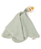 Indi by Kishu Baby Organic Paci Blanket - Fairtrade GOTS Certified Cotton Muslin Mini Baby Blanket (Sage) - Buy Online on SooperMarket.com