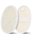 Zittop 2 Pack Natural Luffa and Terry Cloth Exfoliating Loofah Sponge Pads - Body Scrubber for Spa Bathing and Shower - Buy Online on SooperMarket.com
