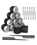 Curlers Large Curls Set - 26 Piece Self-Adhesive Rollers & Clips for Heatless Styling - Ideal for Long, Medium, Short Hair - Buy Online on SooperMarket.com
