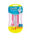 Buy Gillette Venus Sensitive Razor for Women - 4 Pack (3 + 1 Disposable) | International Shipping Available - Buy Online on SooperMarket.com
