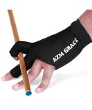 AZM 3 Fingers Pool Glove - Left Hand Snooker Cue Sport Glove for Billiards - Medium Black - Buy Online on SooperMarket.com