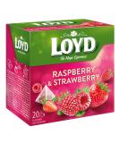 Mokate Loyd Raspberry & Strawberry Pyramid 20 Teabags 40 g - Buy Online on SooperMarket.com