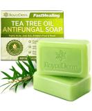 Antifungal Antibacterial Tea Tree Soap: Tea Tree Oil Soap for Face & Body Acne - Antifungal Antibacterial Treatment Soap for Athlete's Foot Tinea Versicolor Folliculitis Ringworm Jock Itch - 2 Pack - Buy Online on SooperMarket.com