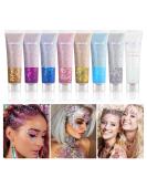 8 Color Body Glitter,Face Glitter Gel,Hair Glitter,Self Adhesive Glitter Gel,Chunky Glitter Festival Accessories,Cosmetic Glitter Makeup - Buy Online on SooperMarket.com