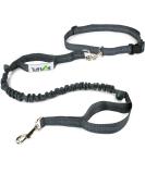Tuff Mutt Hands Free Dog Leash A Dog Running Leash for Dogs That Makes A Great Waist Leash for Dog Walking Double Handle Bungee Dog Leash with Reflective Stitching and Adjustable Dog Walking Belt Gray - Buy Online on SooperMarket.com