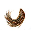 21 Natural Color Hair Feathers - 9 - 14  Long - Feathers for Hair Extension  Natural Hair Extension DIY Kit - Eye-Catching Design - 10 Micro-link Beads - 100% Real Rooster Feathers - Professional Color Hair Feathers Natu... - Buy Online on SooperMarket.com