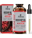 Kanzy Rosehip Oil for Face 120ml Rosehip Oil Organic Cold Pressed Rose Hip Oil for Face 100% Pure Vegan Cruelty Free for Skin Hair Nails and Body for Nourishment Dryness Fine lines and Scars 120 ml (Pack of 1) - Buy Online on SooperMarket.com