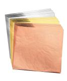 BUBIMON 200pcs Imitation Rose Silver Gold Leaf Sheets for Nails, Jewelry, Arts & Crafts - Nail Foil for Painting, Resin, Gilding & Sculpture - Buy Online on SooperMarket.com