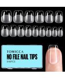 TOMICCA Soft Gel Nail Tips 510PCS Clear Half Matte Full Cover Nail Tips - Short Square Oval | Pre-Buff, No File, Traceless for Nail Extensions | Nail Art Salon & Home DIY - 12 Sizes - Buy Online on SooperMarket.com