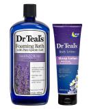 Dr Teal's Mothers Day Gift Set - 2 Pack (42oz) - Lavender Foaming Bath & Nighttime Therapy Lotion for Better Sleep - Buy Online on SooperMarket.com