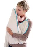 Cuddledry Hands Free Baby Bath Towel | Luxuriously Soft Bamboo & Cotton Hooded Apron Towel for Safe Bathtime | Perfect Newborn Gift - Blue Edging - Buy Online on SooperMarket.com