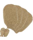 4 Pieces Bath Mitt Loofah Shower Gloves Natural Exfoliating Hemp Scrubbing Mitt Bath Sponge Shower Mitt for Women Men Scrubber Machine Washable Double Sided Available - Buy Online on SooperMarket.com