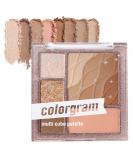 COLORGRAM Multi Cube Palette 5 Colors - 01 Basic Cube | Daily Makeup Eyeshadow Palette - Matte, Glitter, Shimmer Shades - 0.3 fl.oz - Buy Online on SooperMarket.com