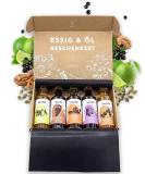 Timber Taste vinegar & oil gift set women nutty - 5 exquisite essential & food oils 5x40ml - Kochbox Koch Set - Unusual Mother's Day gift for mom - Cool Mother's Day Gift Set Nutig Delicious - Buy Online on SooperMarket.com