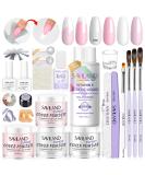 SAVILAND Acrylic Nail Kit: 4 Colors Acrylic Powder and Liquid Set with Acrylic Nail Brush/French Nails Tips/Nail Glue/Top Gel/Non-acid Ph Bond/Acrylic Nail Set for Beginners Acrylic Application 01-Acrylic Nail Kit - Buy Online on SooperMarket.com