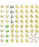 60 Pieces 3D Nail Art Decorations 6 Design Leaf Nail Charm Leaf Rhinestone Charm Nail Decoration Diamond Maple Leaves Nail Charms for Nail Scrapbooking DIY Craft Jewelry Making (Charming Style) - Buy Online on SooperMarket.com