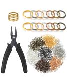 Hotop 1402 Pieces Split Jump Rings Set - MultiColor Jewelry Split Rings with Opener and Plier for DIY Craft Making - Buy Online on SooperMarket.com