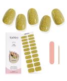 Kalolary Gel Nail Polish Strips Nail Gel Art Sticker Waterproof Full Nail Wraps Decal Sets with Nail File and Stick for Women Girls Nail Art Decor (UV/LED Lamp Required) (Shiny Yellow) - Buy Online on SooperMarket.com