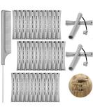 36-Piece Cold Wave Rods for Hair Perming & Styling - Gray 0.59 Inch Hair Rollers & Steel Rat Tail Comb - Buy Online on SooperMarket.com