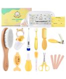 Soft Guru Baby Healthcare and Grooming Kit - Nursery Essentials Gift Set with Thermometer, Nail Clippers, Soft Brush, and Baby Shower Basket - Perfect Registry Items for Newborns - Buy Online on SooperMarket.com
