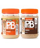PBfit Peanut Butter Powder - Original & Chocolate - 87% Less Fat Gluten Free All Natural Nut Butter Spread - Powdered Peanut Butter from Real Roasted Peanuts - 225g (Pack of 2) - Buy Online on SooperMarket.com