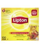 Lipton Black Tea Bags 8 oz 100 Count Pack of 6 - Supports Heart Health, Naturally Smooth Taste - Buy Online on SooperMarket.com