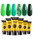 BURANO Poly Extension Gel Nail Kit - 6 Colors Builder Set for DIY Nail Art - Green Poly Nail Gel Kit for Beginners & Professionals - Buy Online on SooperMarket.com