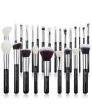 Jessup Brand 25pcs Professional Makeup Brush Set Beauty Cosmetic Foundation Powder Blusher Eyeshadow Blending Concealer Highlight Natural-Synthetic Hair Brushes Set (Black/Silver) Q-Black/Silver - Buy Online on SooperMarket.com