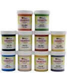 Set of 10 Ceramic Underglaze Paint Colors for clay, greenware or bisque, Assorted Colors in 2 ounce Jars with Free How to Paint Bisque Book - Buy Online on SooperMarket.com