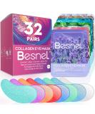 BESNEL Eye Gels 32 Pairs - Natural Plants Eye Masks for Puffy Eyes, Wrinkles & Dark Circles - Anti-Aging Collagen Eye Patches with Hyaluronic Acid - Eye Moisturizer Treatment - Buy Online on SooperMarket.com